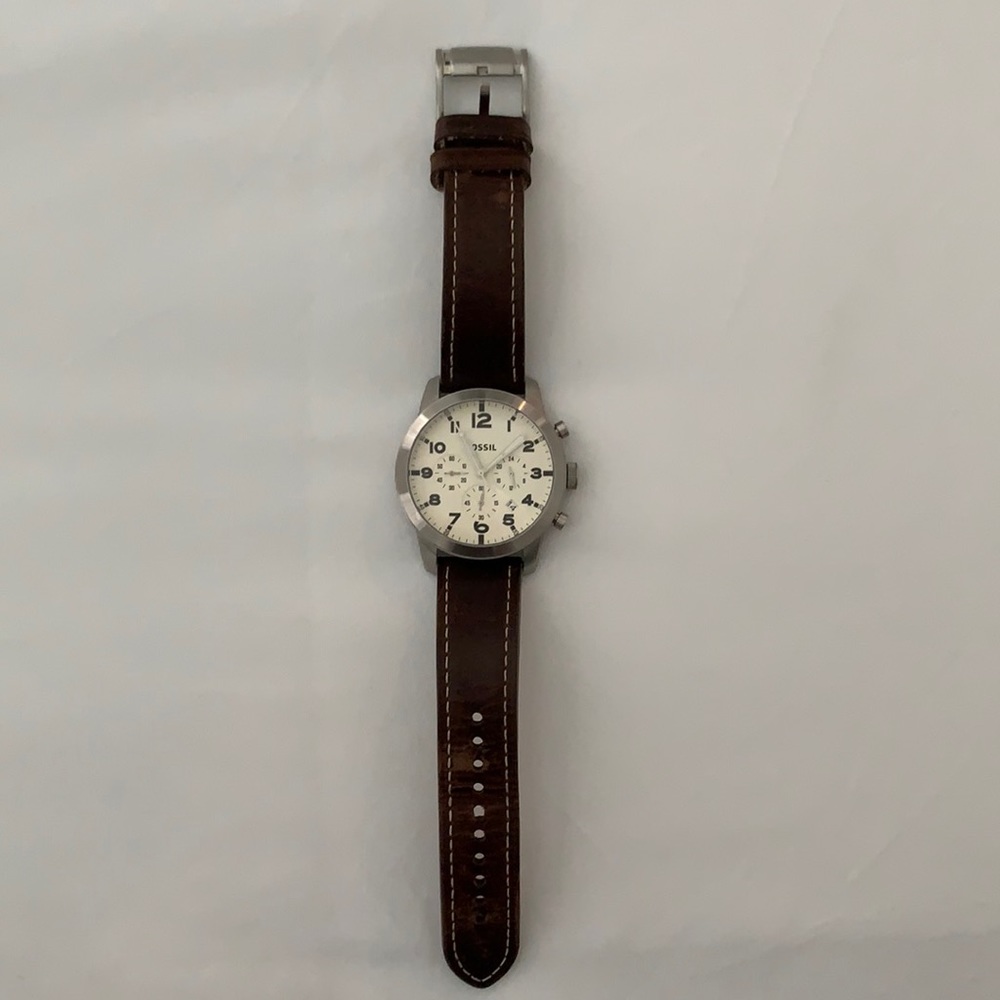 Fossil chocolate brown leather watch
